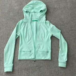 Gently used cotton Lululemon hoodie, mint, size 4
